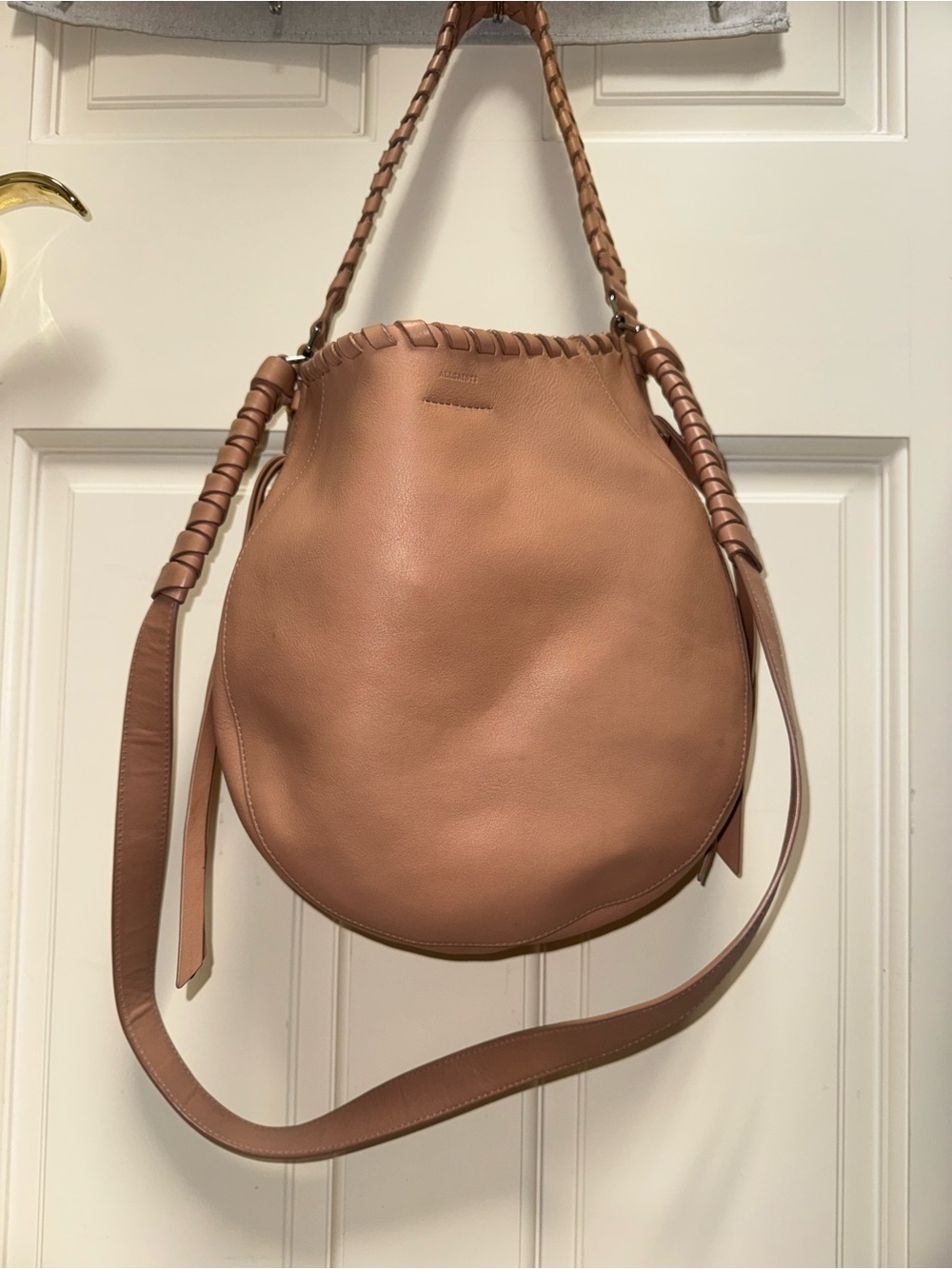 AllSaints Nude Pink Courtney Hobo Bag